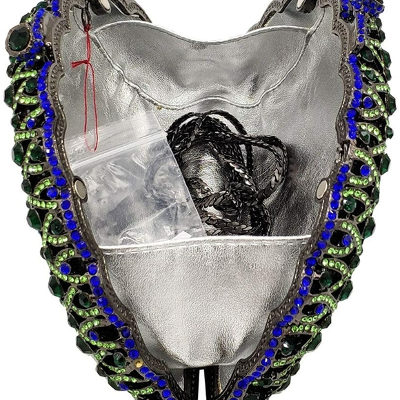 Peacock Rhinestone Lady Clutch
